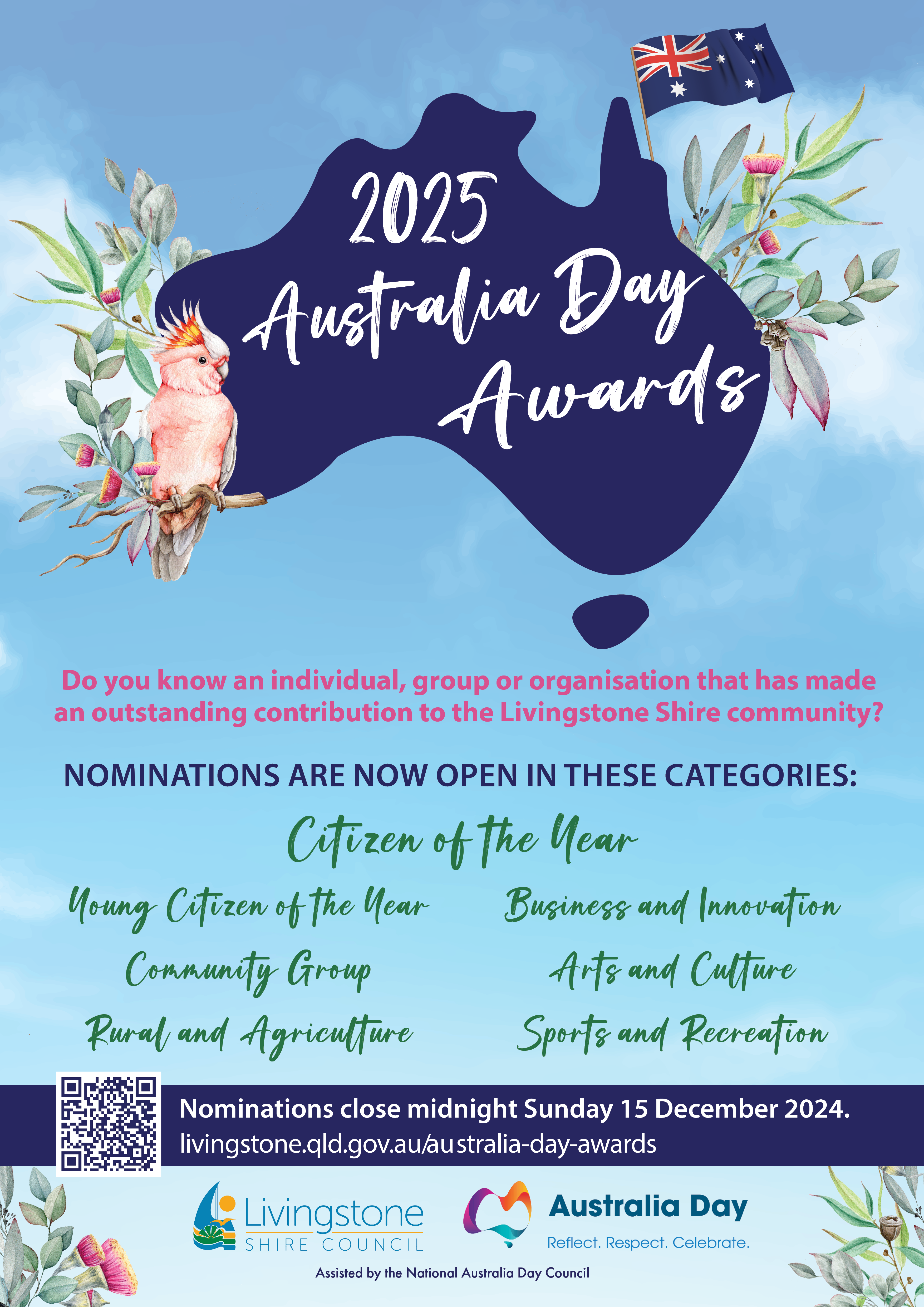 2025 Australia day awards poster a3