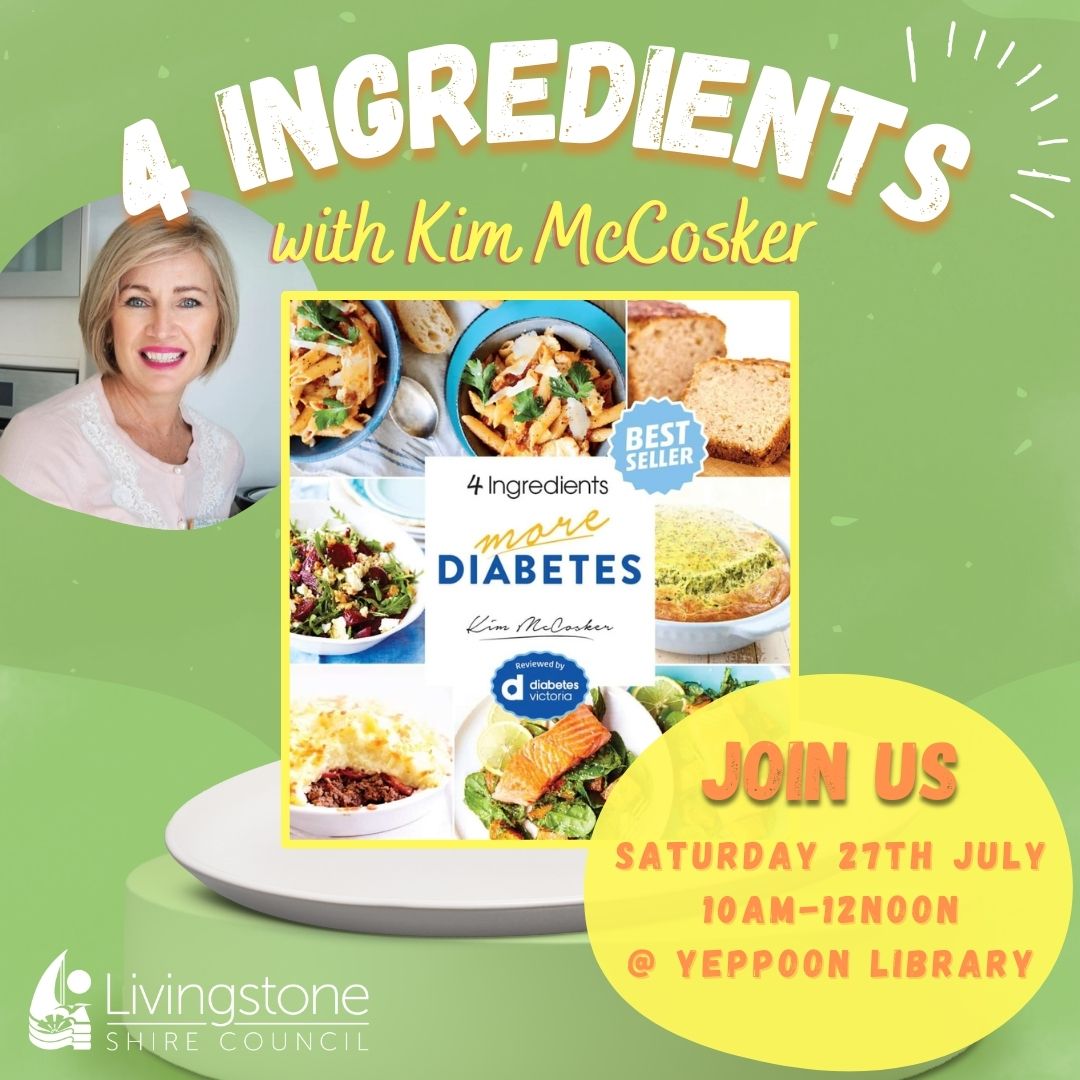 4 Ingredients with Kim McCosker author event at Yeppoon library