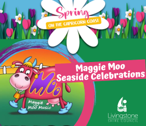 Join Maggie Moo Music and her team for some fun music and dancing, hula hoops, bubbles, ribbon play, quiots, elastics and games