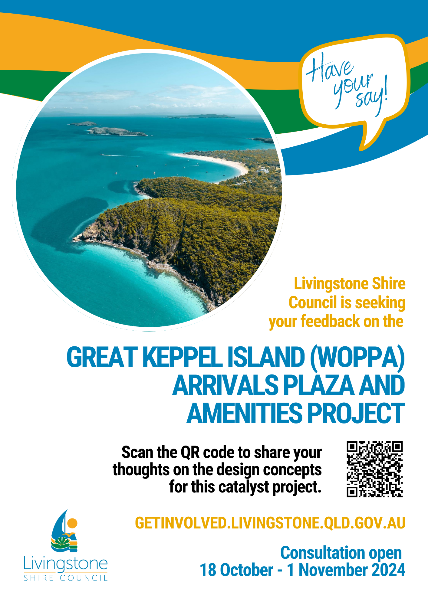 Great keppel island arrivals plaza poster