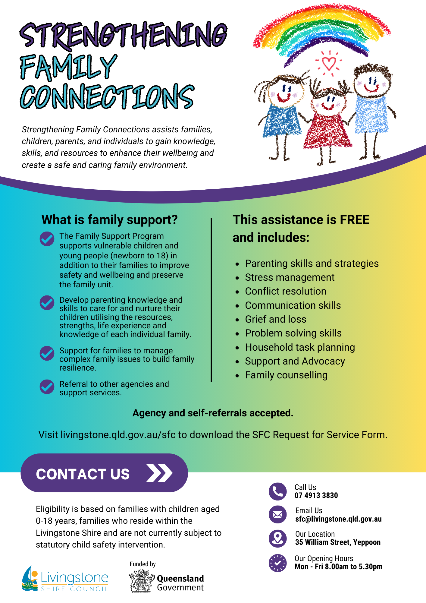 Strengthening family connections flyer september 2024