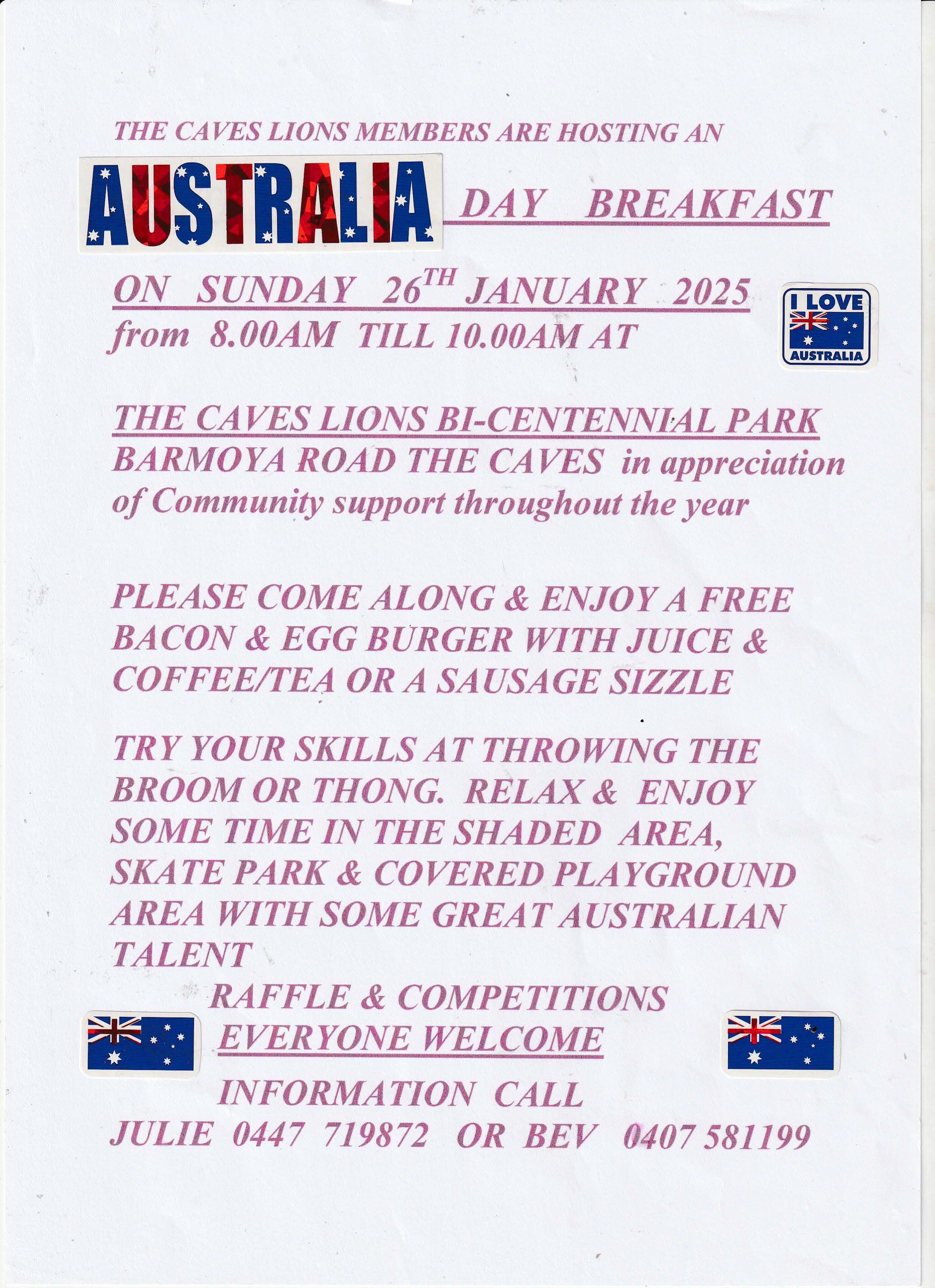 The caves Australia day 2025